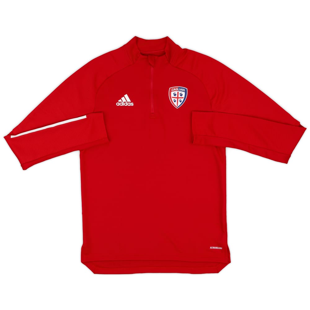 2020-21 Cagliari adidas 1/4 Zip Drill Top - 8/10 - (S)