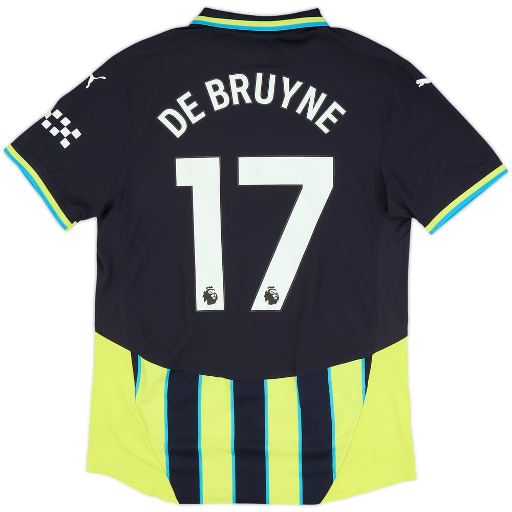Camiseta versión jugador de visitante del Manchester City 2024-25 De Bruyne #17