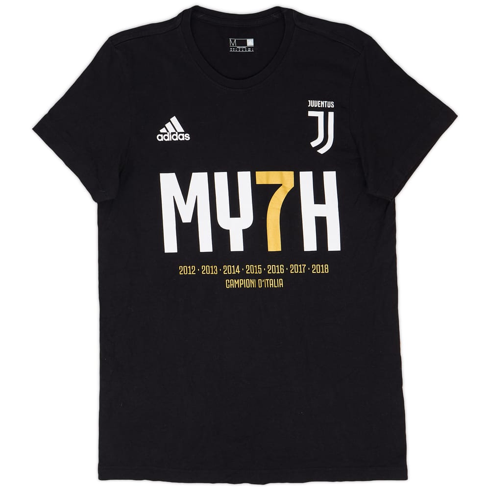 2018-2019 Juventus addidas Campioni D'Italia Cotton Tee - 8/10 - (M)