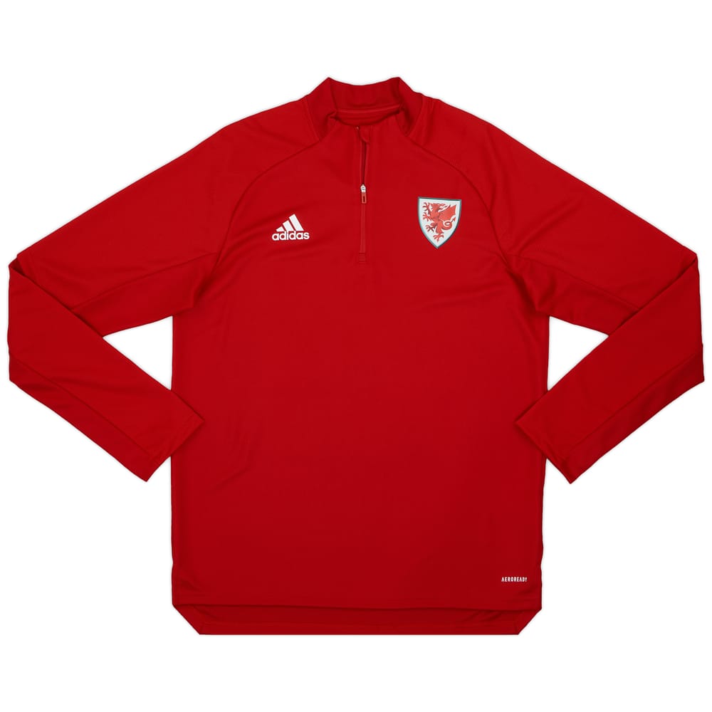 2020-21 Wales adidas 1/4 Zip Training Top - As New