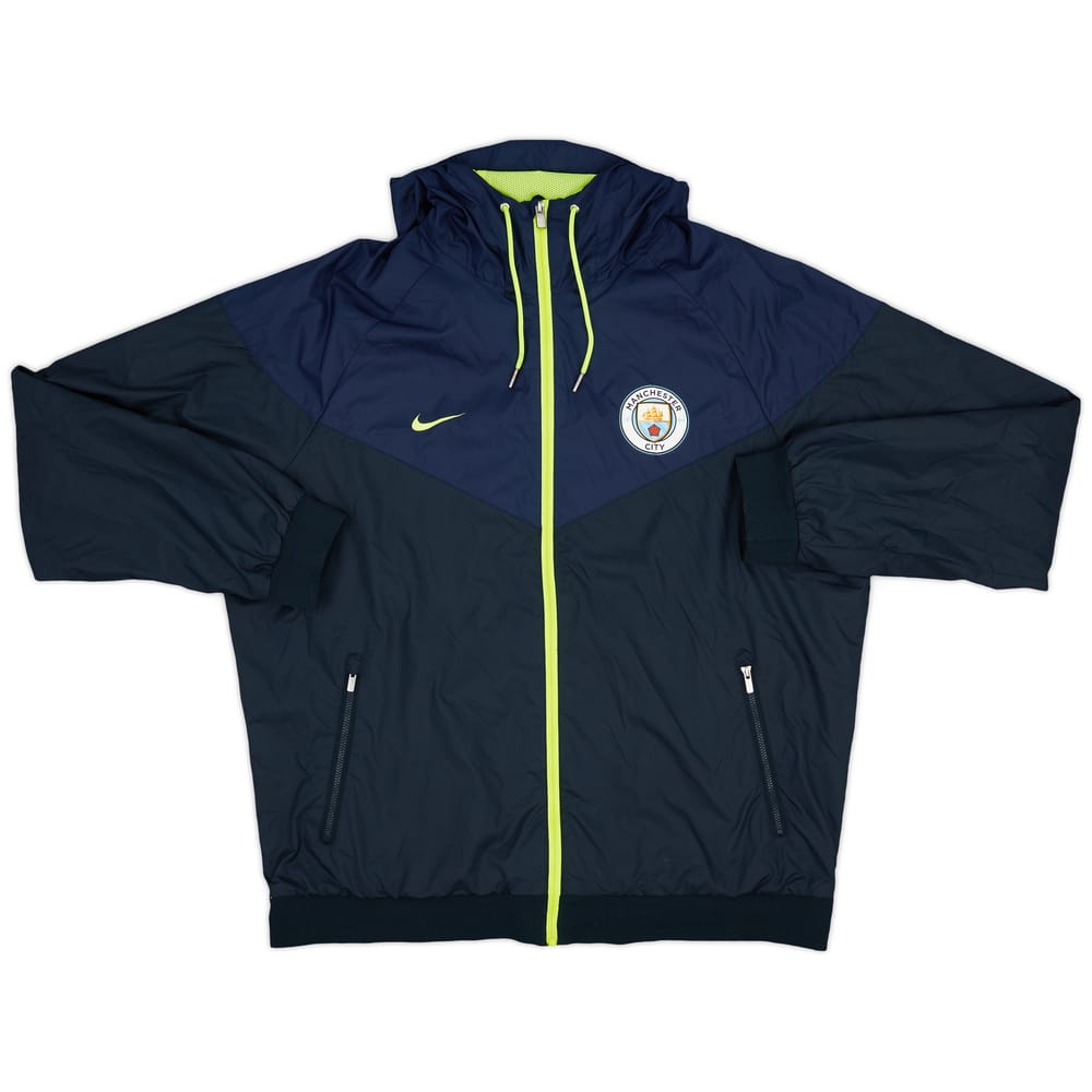 2018-19 Manchester City Nike Hooded Track Jacket - 8/10 - (XL)