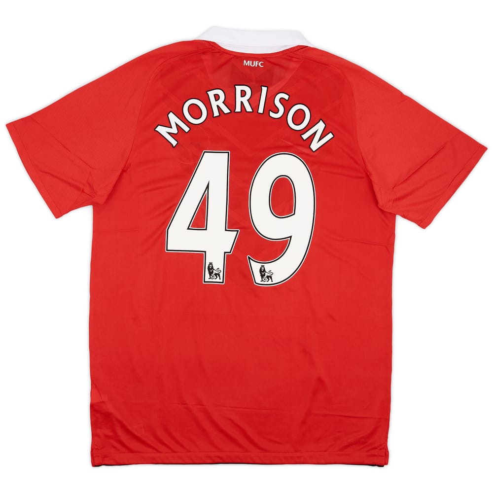 2010-11 Manchester United Home Shirt Morrison #49 (L)