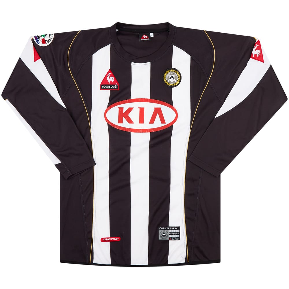 2004-05 Udinese Match Issue Coppa Italia Home L/S Shirt Belleri #77 (v AC Milan)