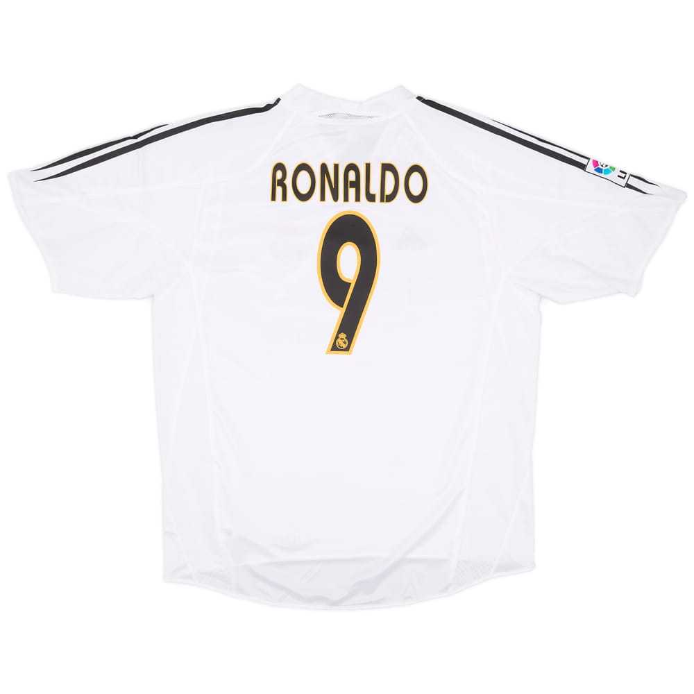 2004-05 Real Madrid Home Shirt Ronaldo #9 (XL)