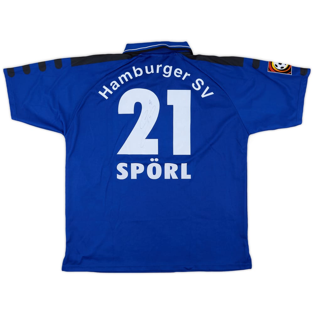 1998-99 Hamburg Match Issue Signed Away Shirt Sporl #21
