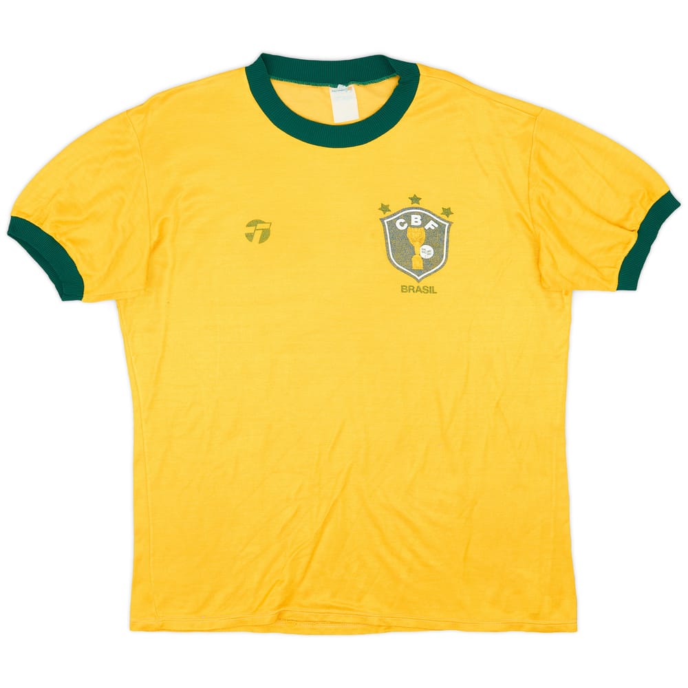 1982-85 Brazil Home Shirt - 8/10 - (XL)
