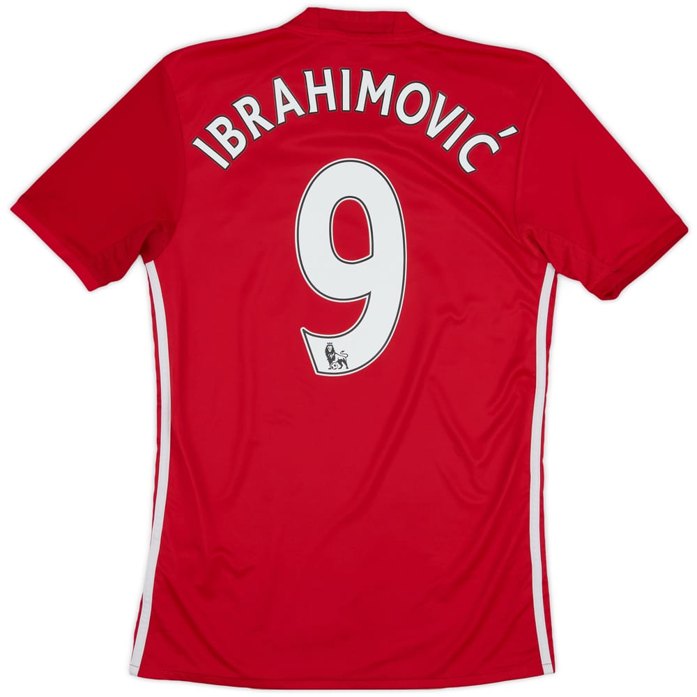 2016-17 Manchester United Home Shirt Ibrahimovic #9 - 9/10 - (XS)