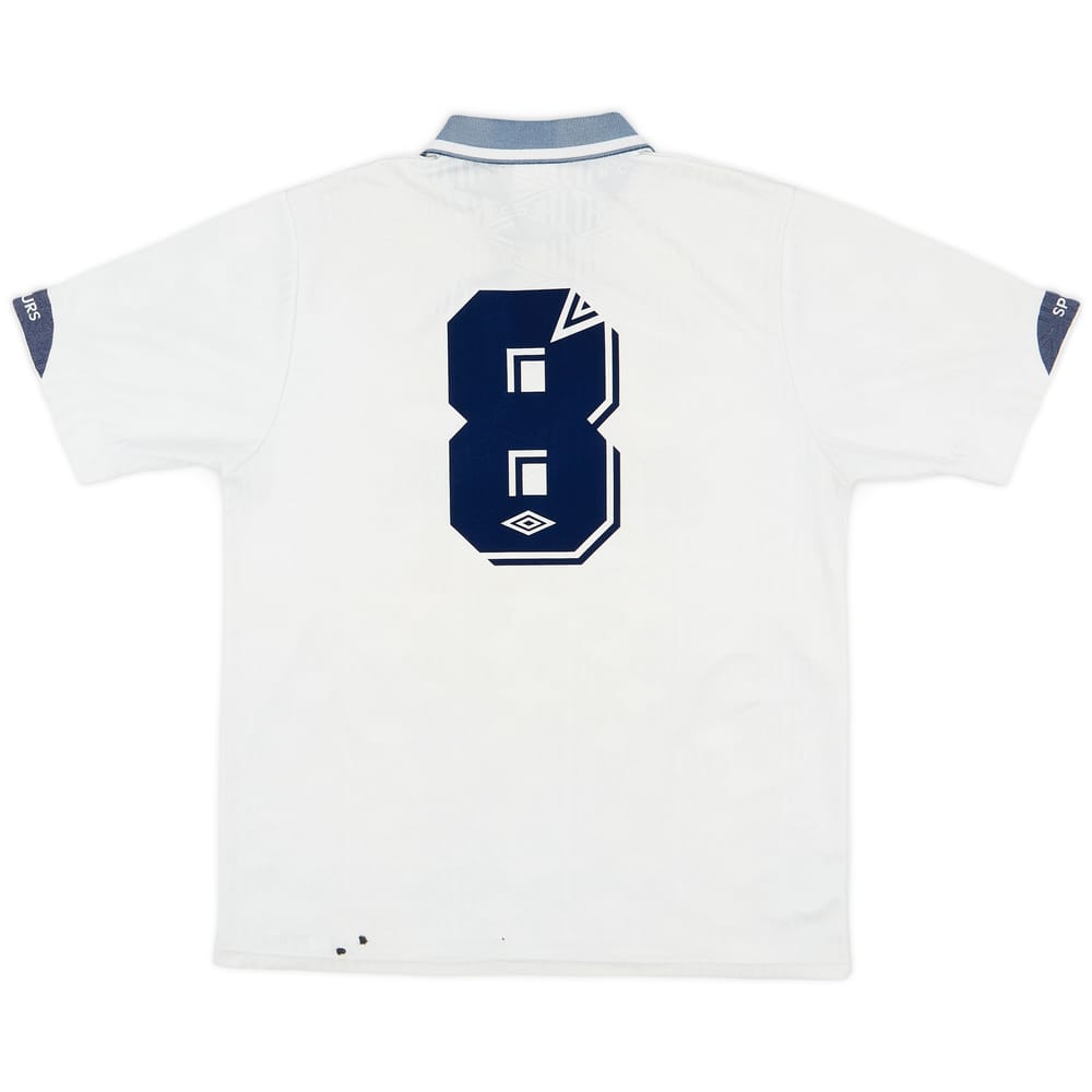 1991-93 Tottenham Home Shirt #8 (Gascoigne) - 5/10 - (L)