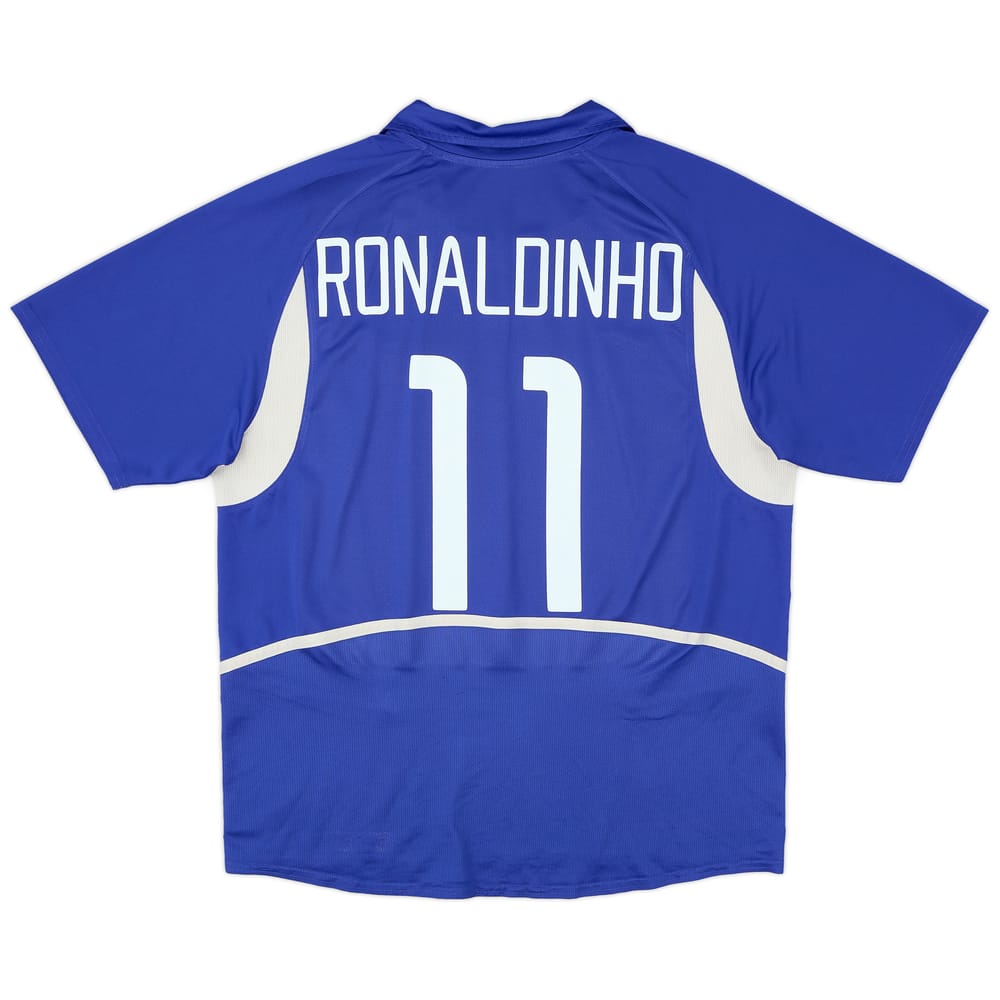 2002-04 Brazil Away Shirt Ronaldinho #11 - 7/10 - (M)