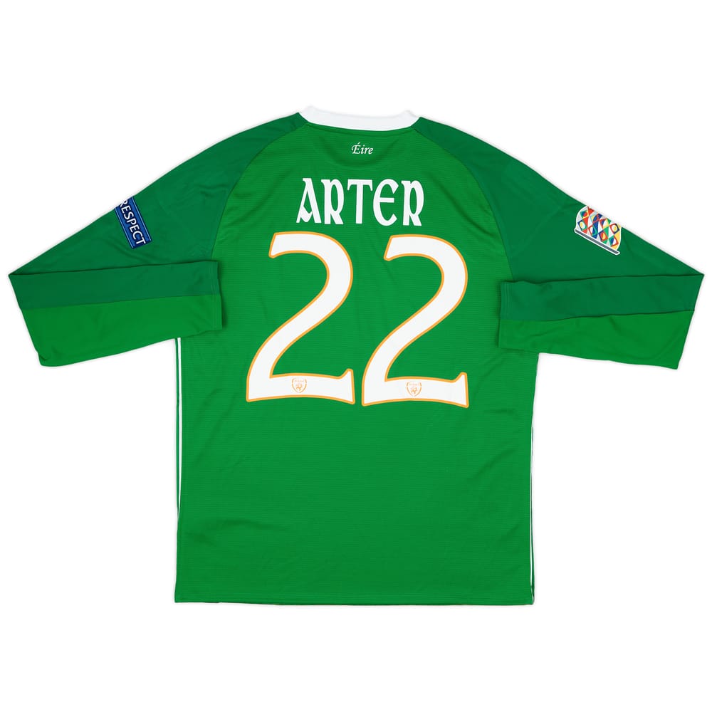 2018 Ireland Match Issue Nations League Home L/S Shirt Arter #22 (v Denmark)