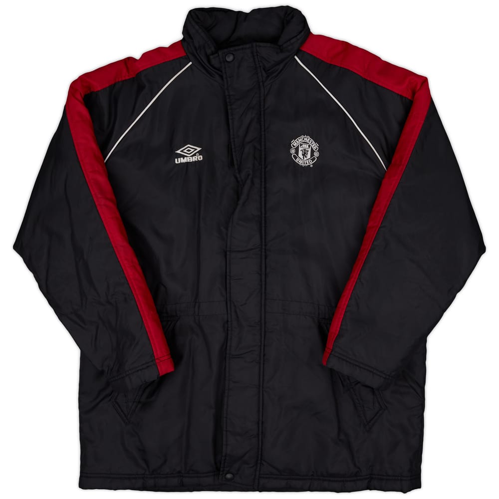 2000-01 Manchester United Umbro Padded Bench Coat - 10/10 - (L)