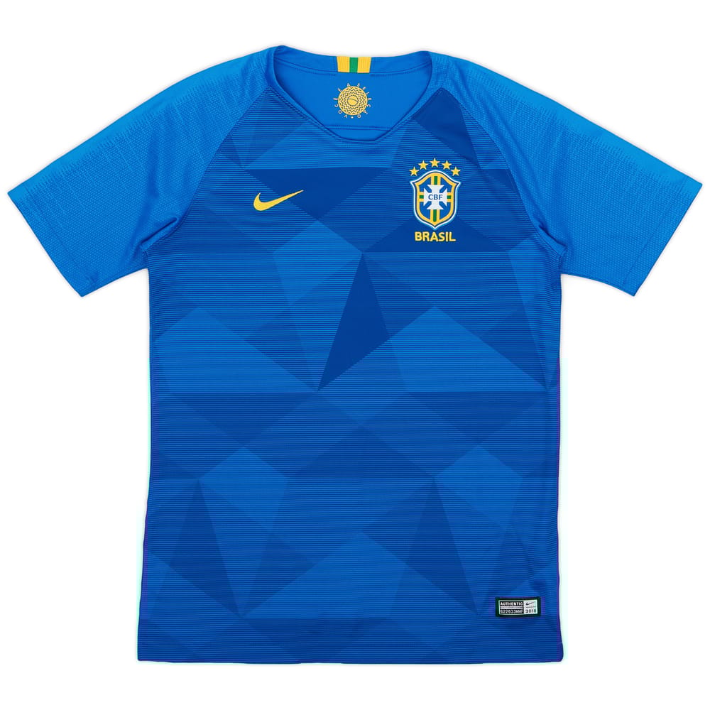 2018-19 Brazil Away Shirt - 10/10 - (L.Boys)