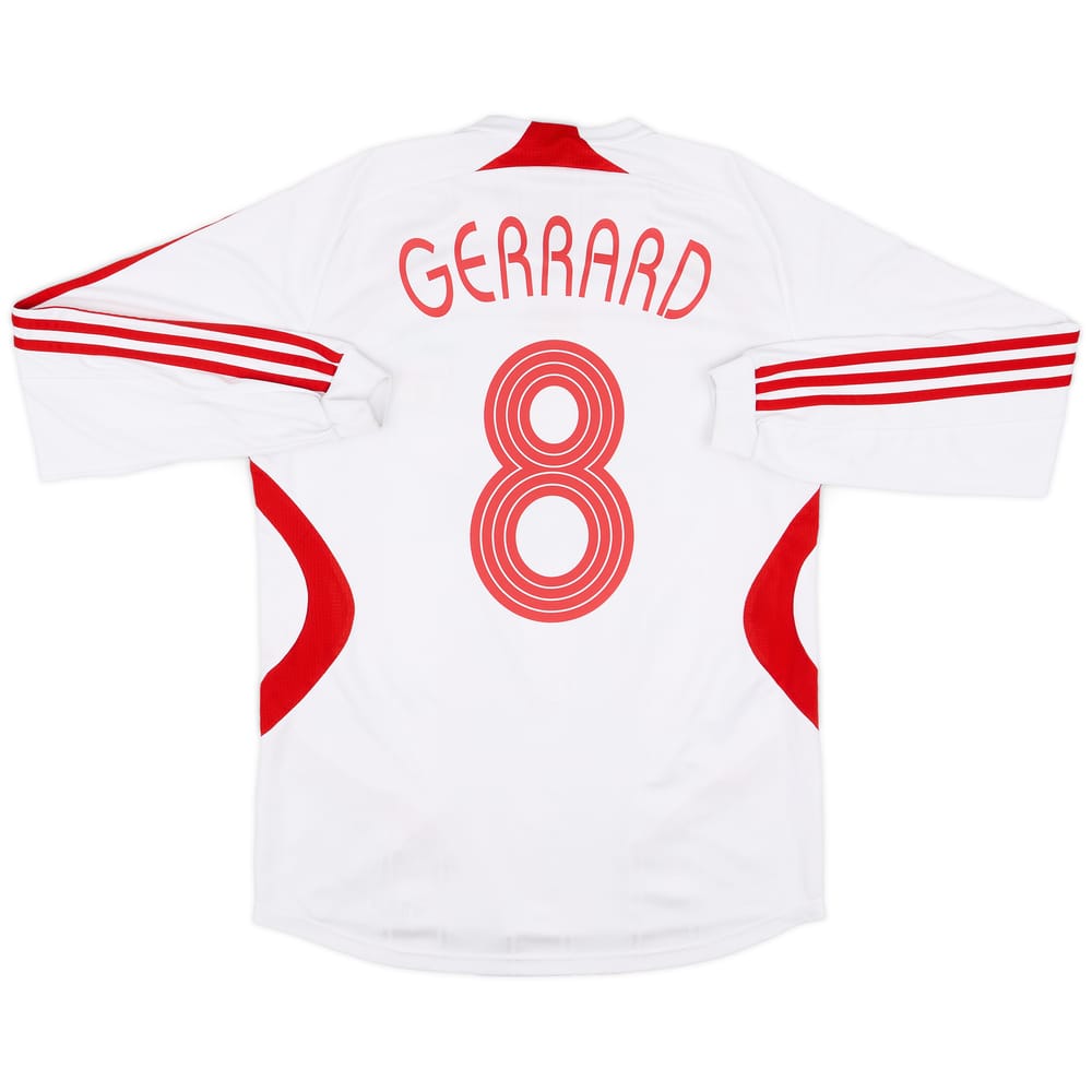 2007-08 Liverpool Away L/S Shirt Gerrard #8 - 8/10 - (M)