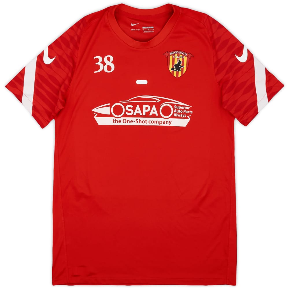 2021-22 Benevento Player Issue Nike Training Shirt #38 - 8/10 - (M)
