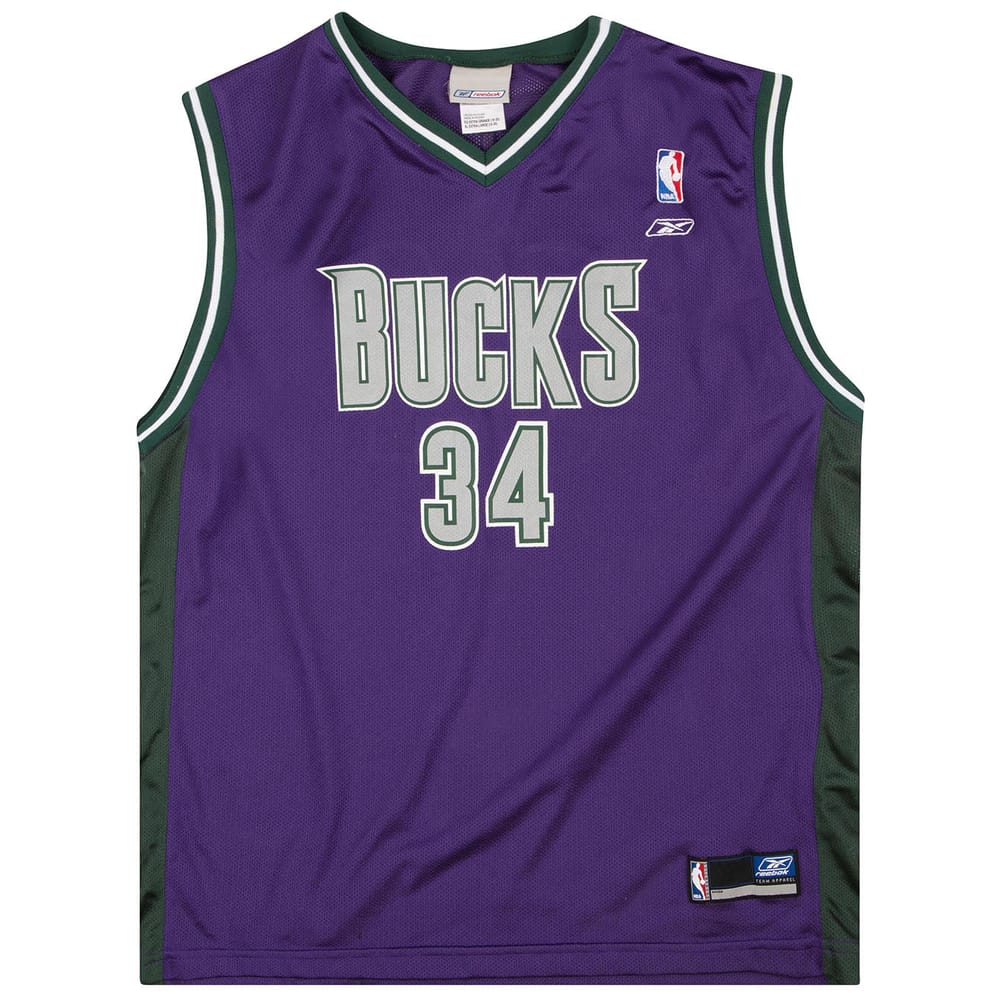 2002-03 Milwaukee Bucks Allen #34 Reebok Jersey (Away) Y