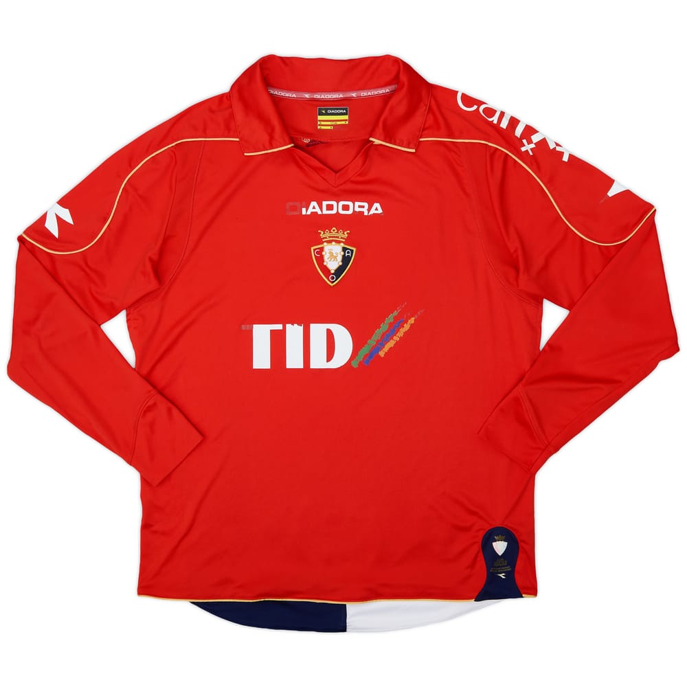 2008-09 Osasuna Home L/S Shirt - 5/10 - (M)