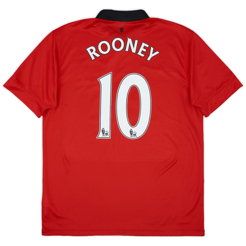 2013-14 Manchester United Home Shirt Rooney #10 - 8/10 - (L)