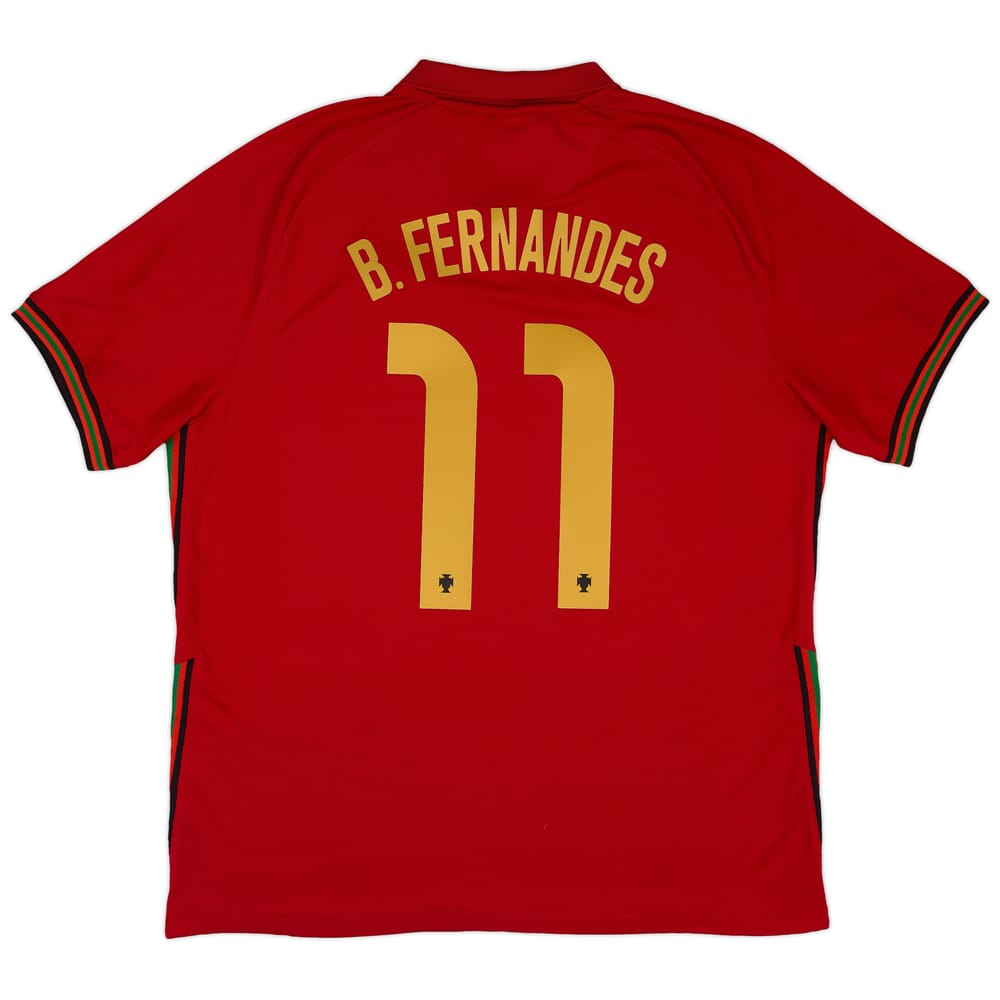 2020-21 Portugal Home Shirt B.Fernandes #11 - 8/10 - (XL)