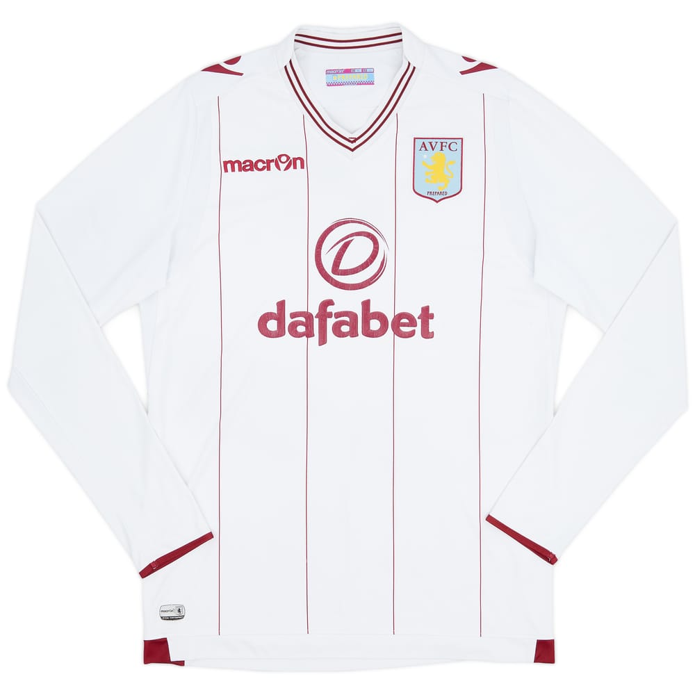 2014-15 Aston Villa Away L/S Shirt - 5/10 - (L)