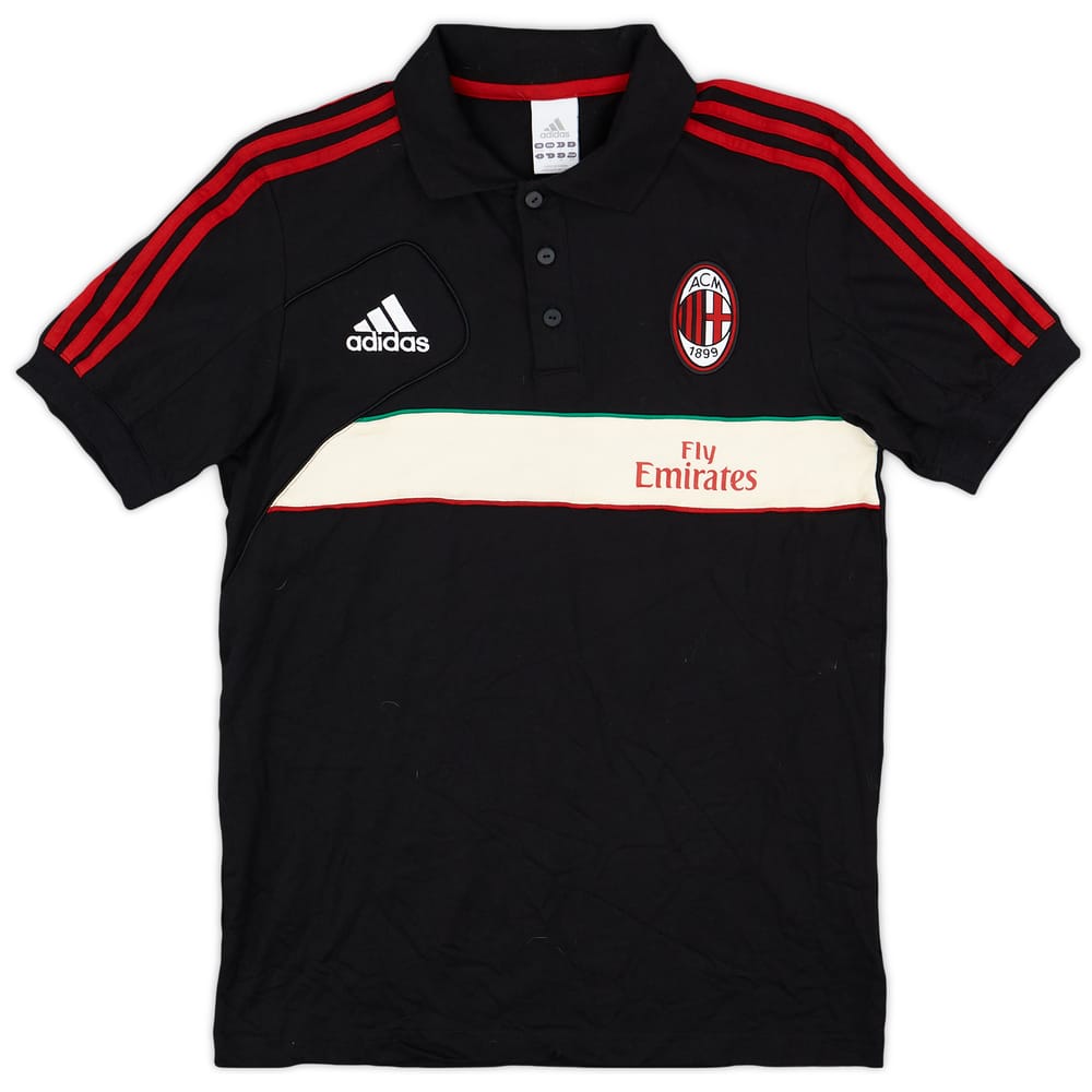 2012-13 AC Milan adidas Polo Shirt - 9/10 - (S)