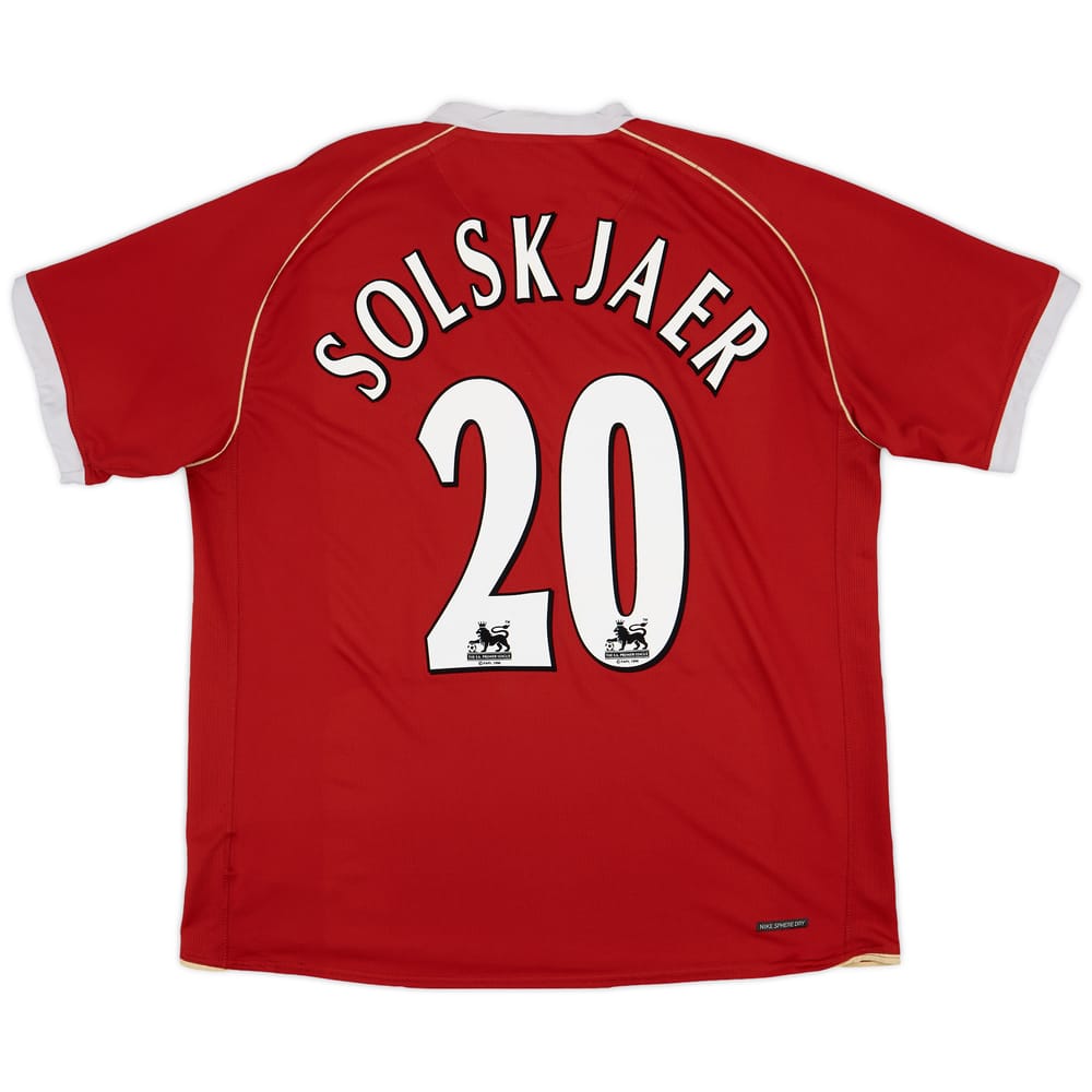 2006-07 Manchester United Home Shirt Solskjaer #20 - 5/10 - (XL)