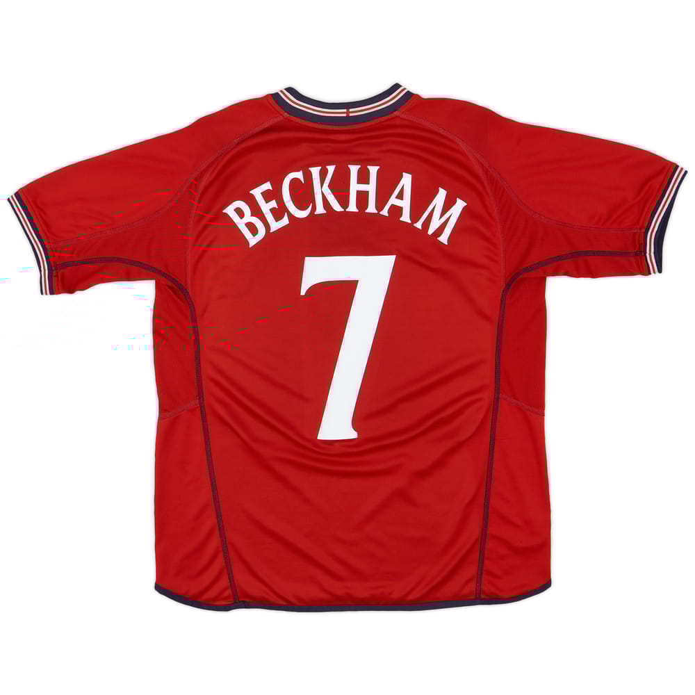 2002-04 England Away Shirt Beckham #7 - 6/10 - (L)