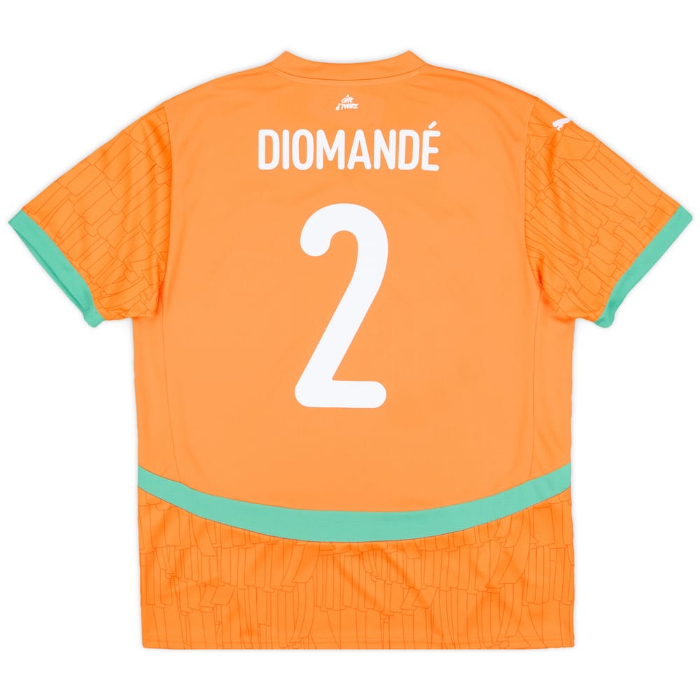 2024-25 Ivory Coast Home Shirt Diomande #2