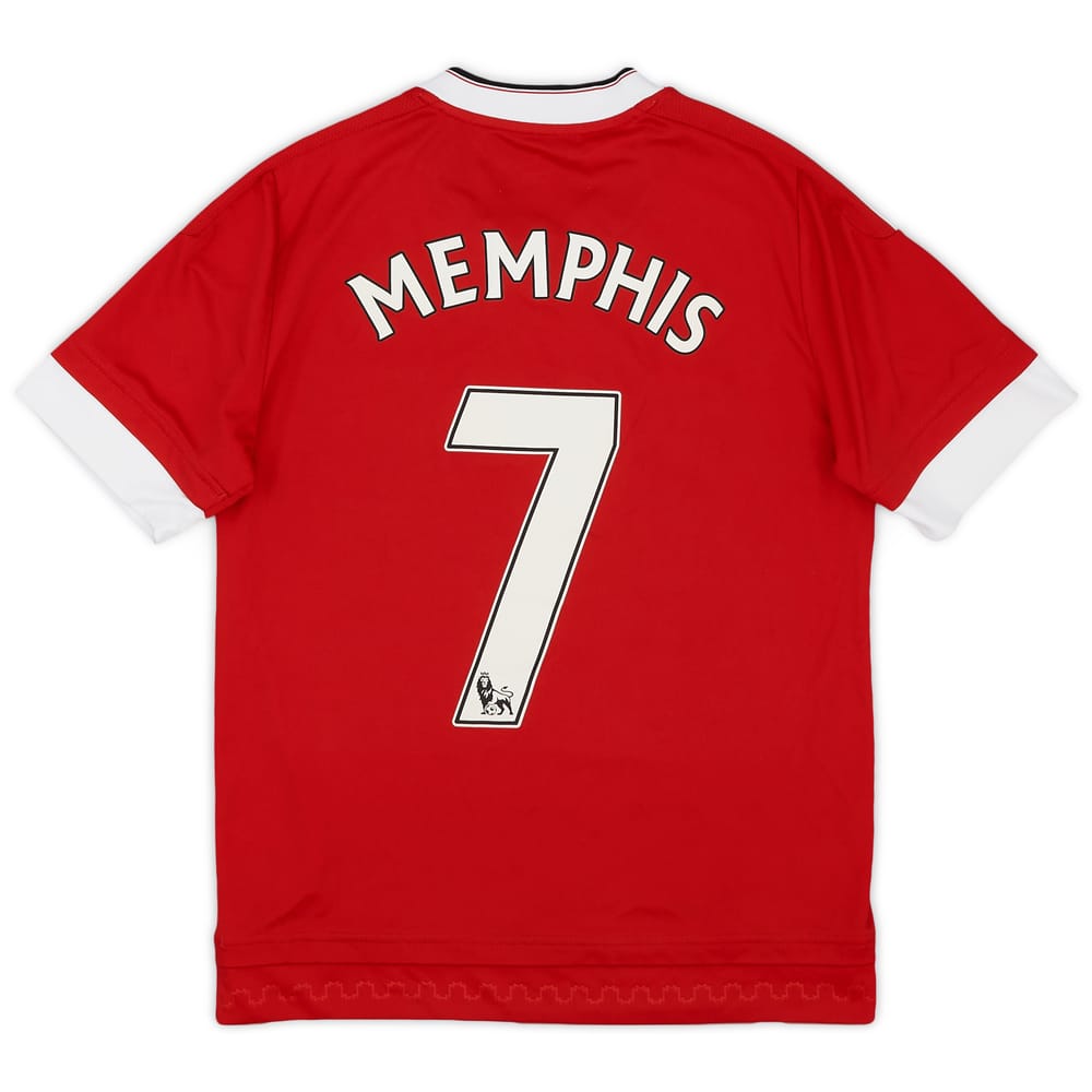 2015-16 Manchester United Home Shirt Memphis #7 - 8/10 - (L.Boys)