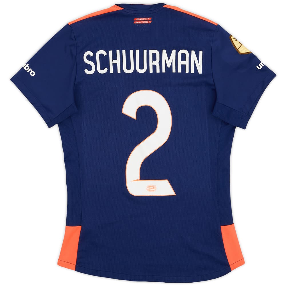 2015-16 PSV Away Shirt Schuurman #2 - 8/10 - (L.Boys)