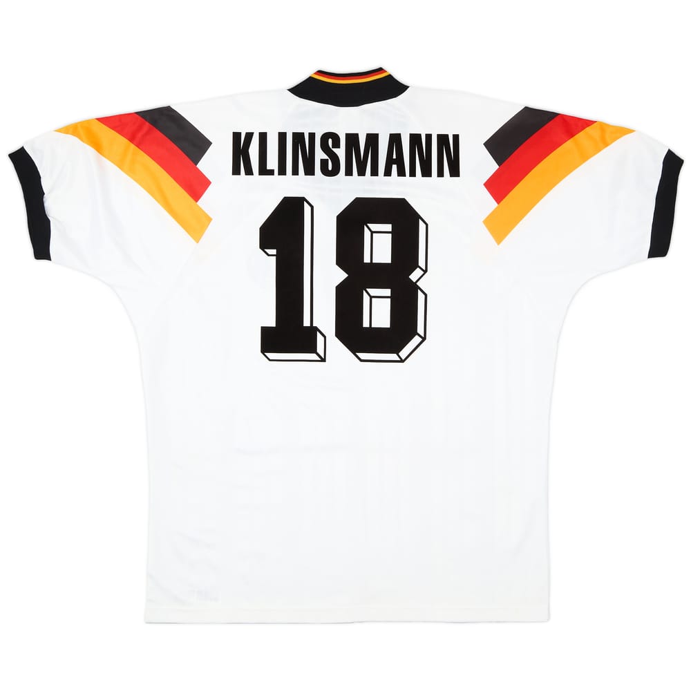 1992-94 Germany Home Shirt Klinsmann #18 - 8/10 - (XL)
