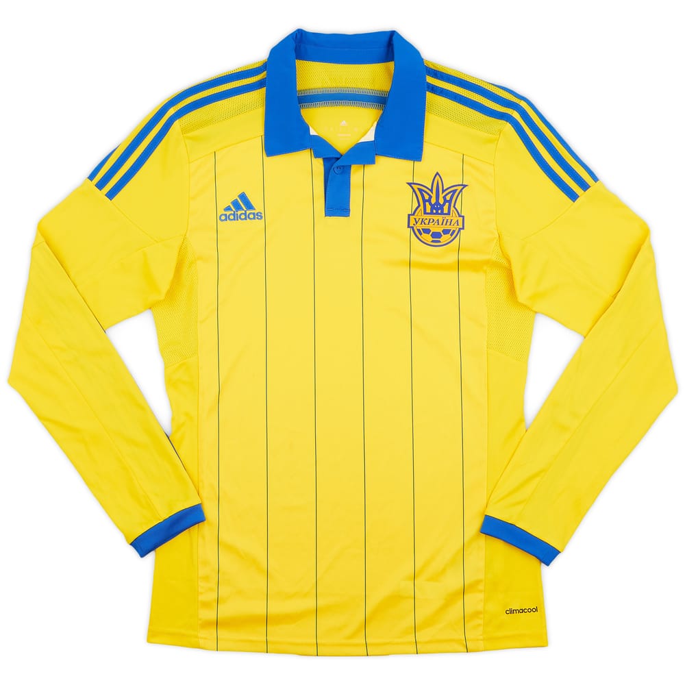 2014-16 Ukraine Home L/S Shirt - 8/10 - (S)