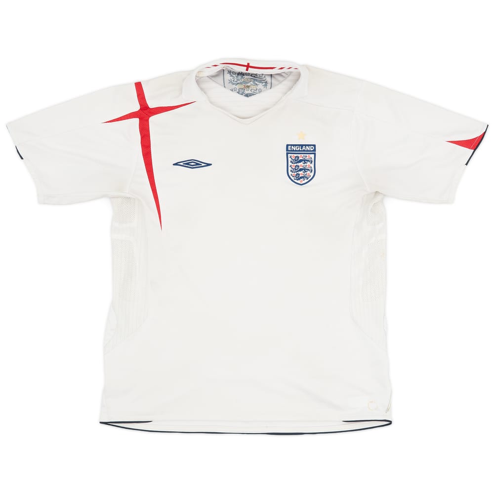 2005-07 England Home Shirt - 5/10 - (XL)
