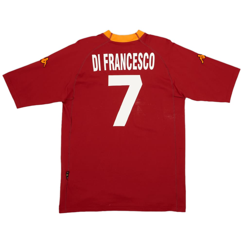 2000-01 Roma Home Shirt Di Francesco #7 - 5/10 - (XL)