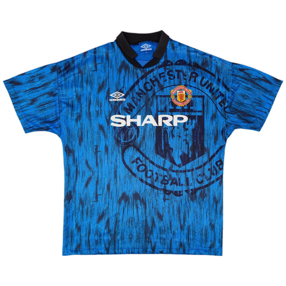 1992-93 Manchester United Away Shirt - 8/10 - (XL)