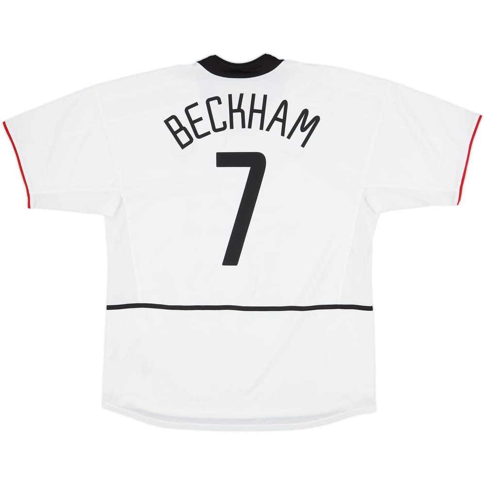 2002-03 Manchester United Away Shirt Beckham #7 - 5/10 - (XL)