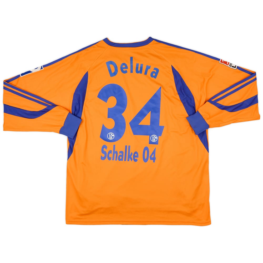 2003-04 Schalke Match Issue Third L/S Shirt Delura #34