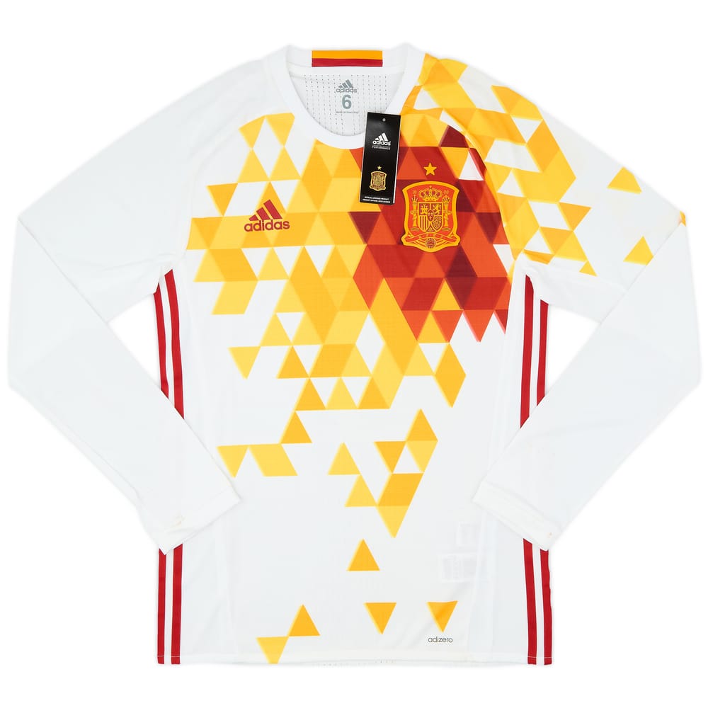 2016-17 Spain Player Issue Away L/S Shirt (M)