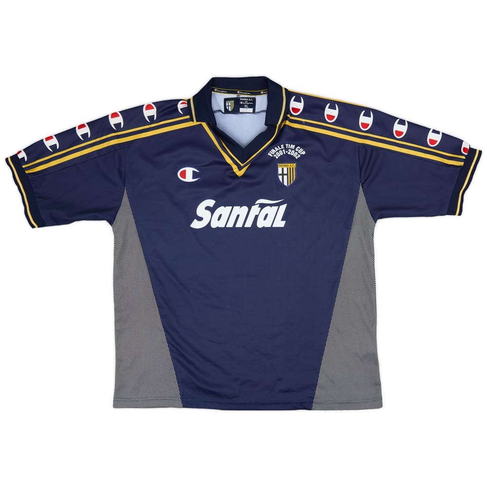 2001-02 Parma 'Signed' Finale TIM Cup Third Shirt - 6/10 - (XL)