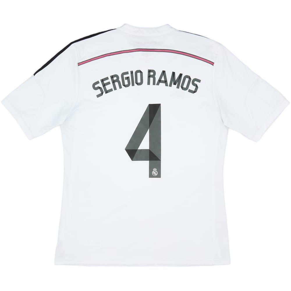 2014-15 Real Madrid Home Sergio Ramos #4 - 3/10 - (XL)