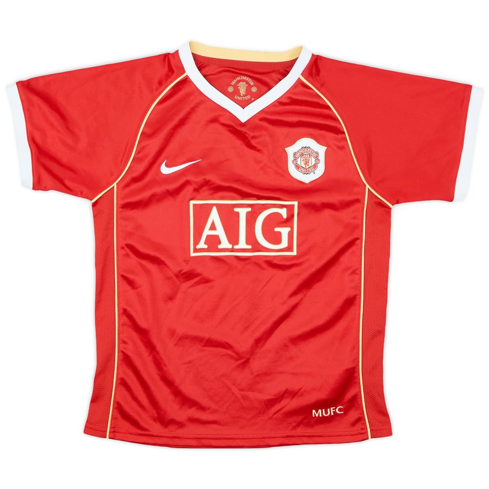 2006-07 Manchester United Home Shirt - 8/10 - (6-7 Years)