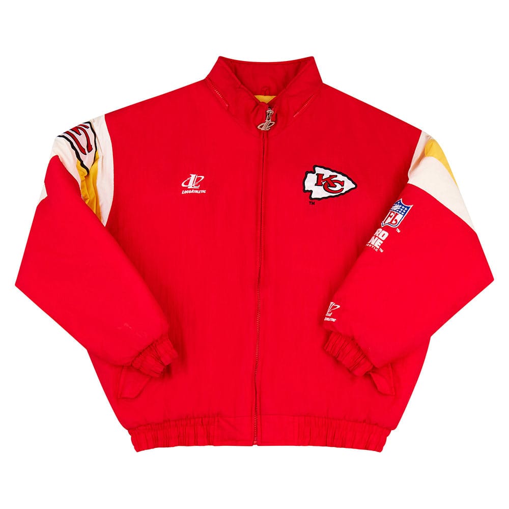 1990s Kansas City Chiefs Logo Athletic Rain Coat XL