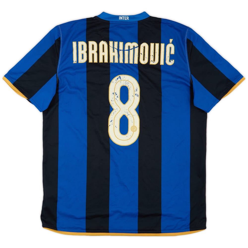 2008-09 Inter Milan Home Shirt Ibrahimovic #8 - 4/10 - (L)