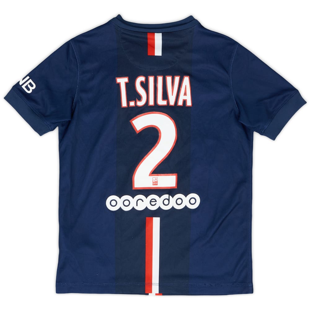 2014-15 Paris Saint-Germain Home Shirt T. Silva #2 - 5/10 - (S.Boys)