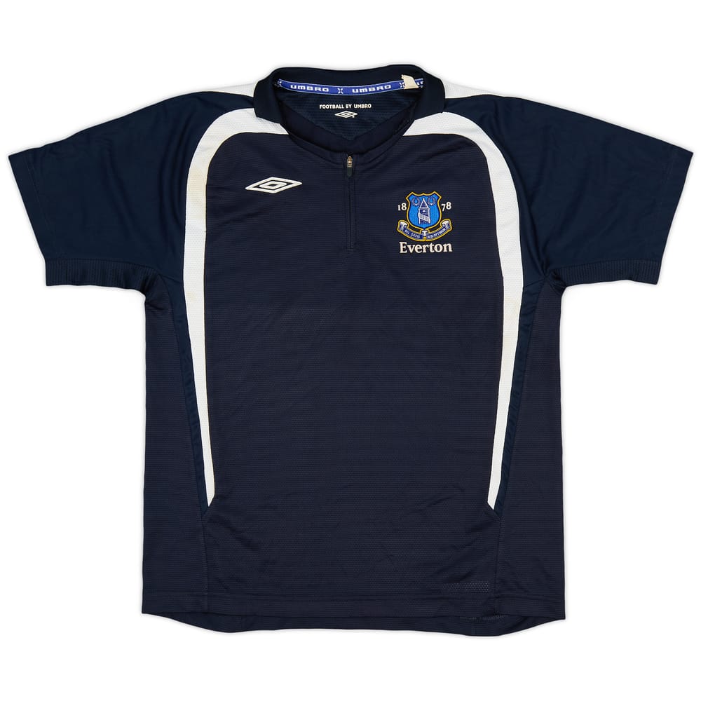 2008-09 Everton Umbro 1/4 Zip Polo Shirt - 8/10 - (L.Boys)