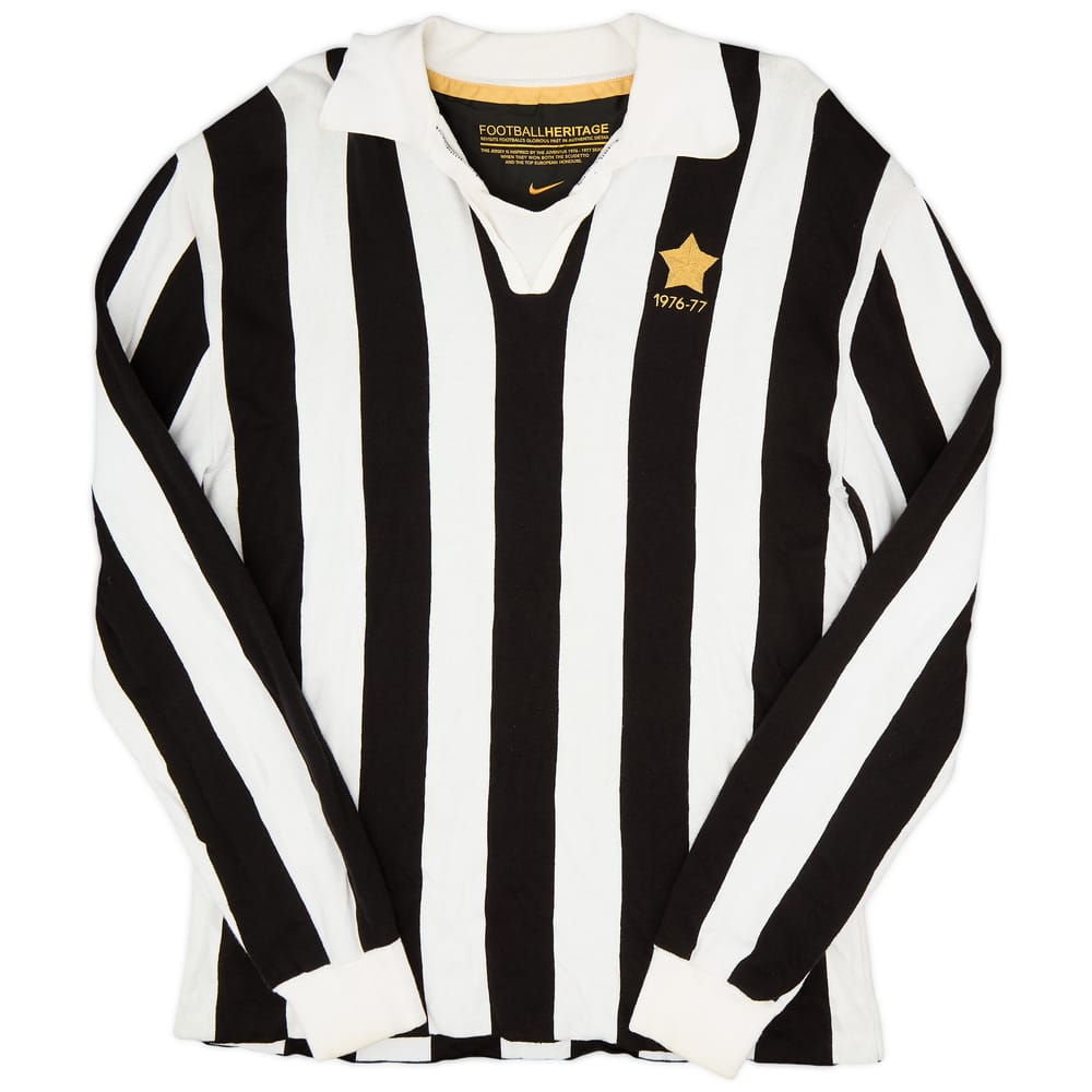 2007 Juventus Nike Football Heritage 1976-77 Home L/S Shirt - 9/10 - (L)