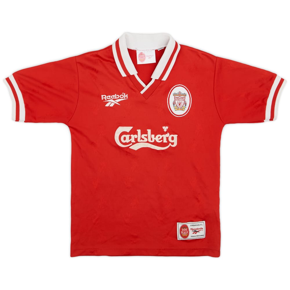 1996-98 Liverpool Home Shirt - 7/10 - (M.Boys)