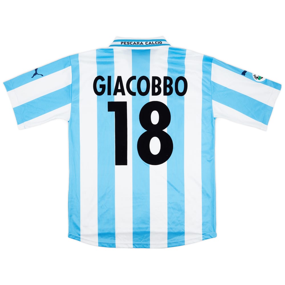 1999-01 Pescara Match Issue Home Shirt Giacobbo #18