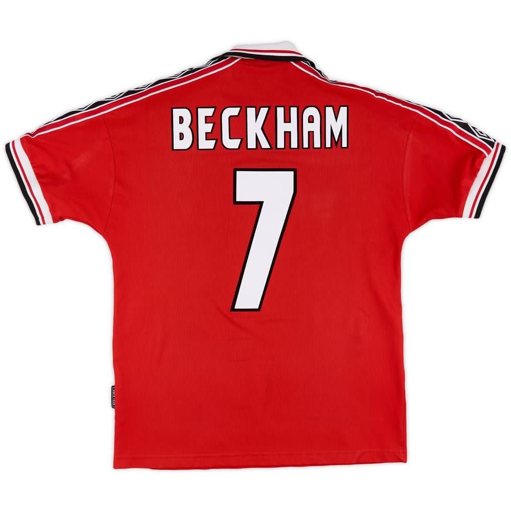 1998-00 Manchester United Home Shirt Beckham #7 - 5/10 - (L)