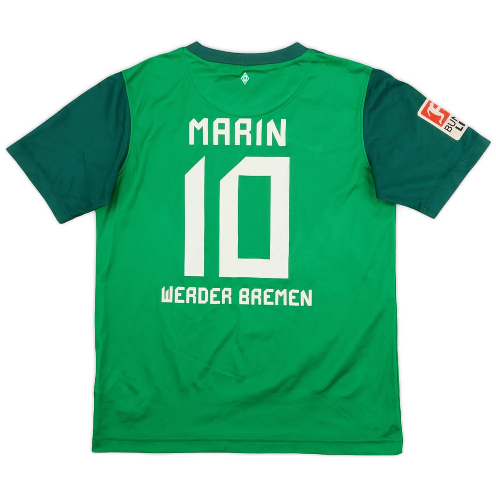 2010-11 Werder Bremen Home Shirt Marin #10 - 7/10 - (L.Boys)