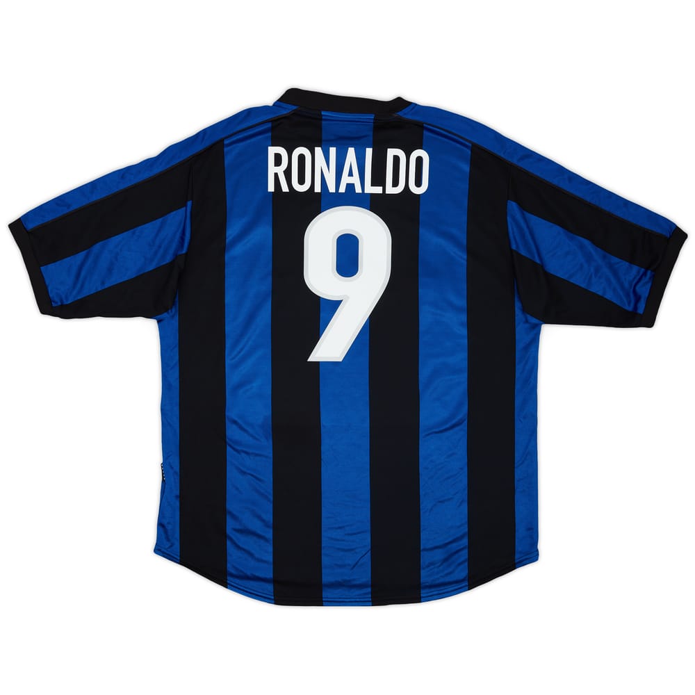 1999-00 Inter Milan Home Shirt Ronaldo #9 - 8/10 - (XL)
